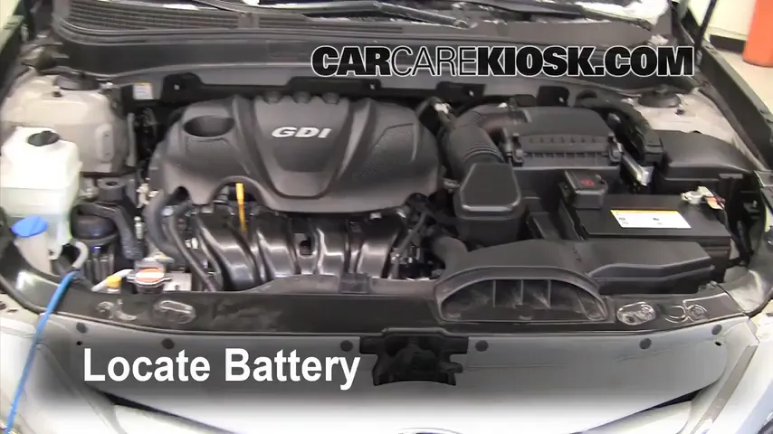2011 Hyundai Sonata GLS 2.4L 4 Cyl. Battery Replace